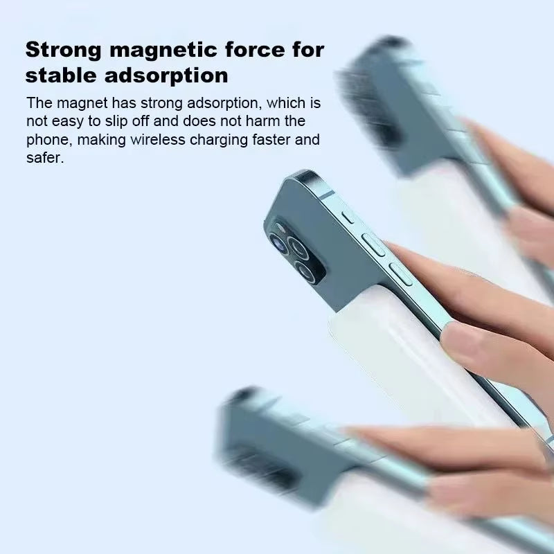 Power Up Your Day with the 5000mAh Magnetic Wireless Charger for iPhone 15 and Samsung - Portable Power Bank with Quick Charge Technology