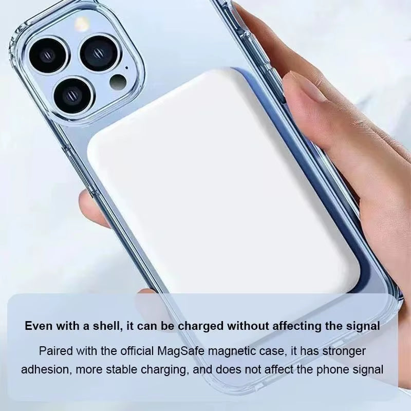 Power Up Your Day with the 5000mAh Magnetic Wireless Charger for iPhone 15 and Samsung - Portable Power Bank with Quick Charge Technology