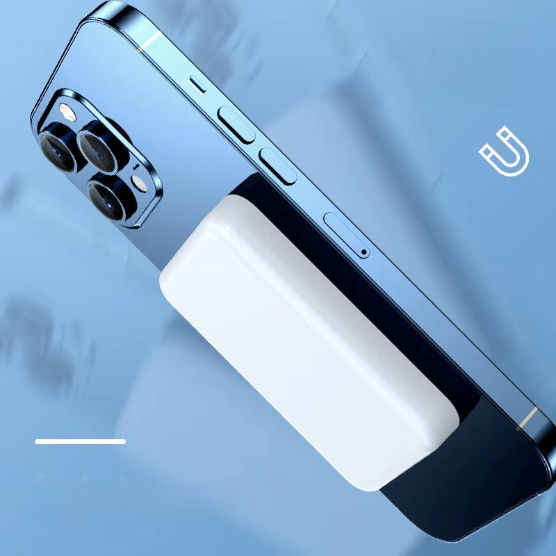 Power Up Your Day with the 5000mAh Magnetic Wireless Charger for iPhone 15 and Samsung - Portable Power Bank with Quick Charge Technology